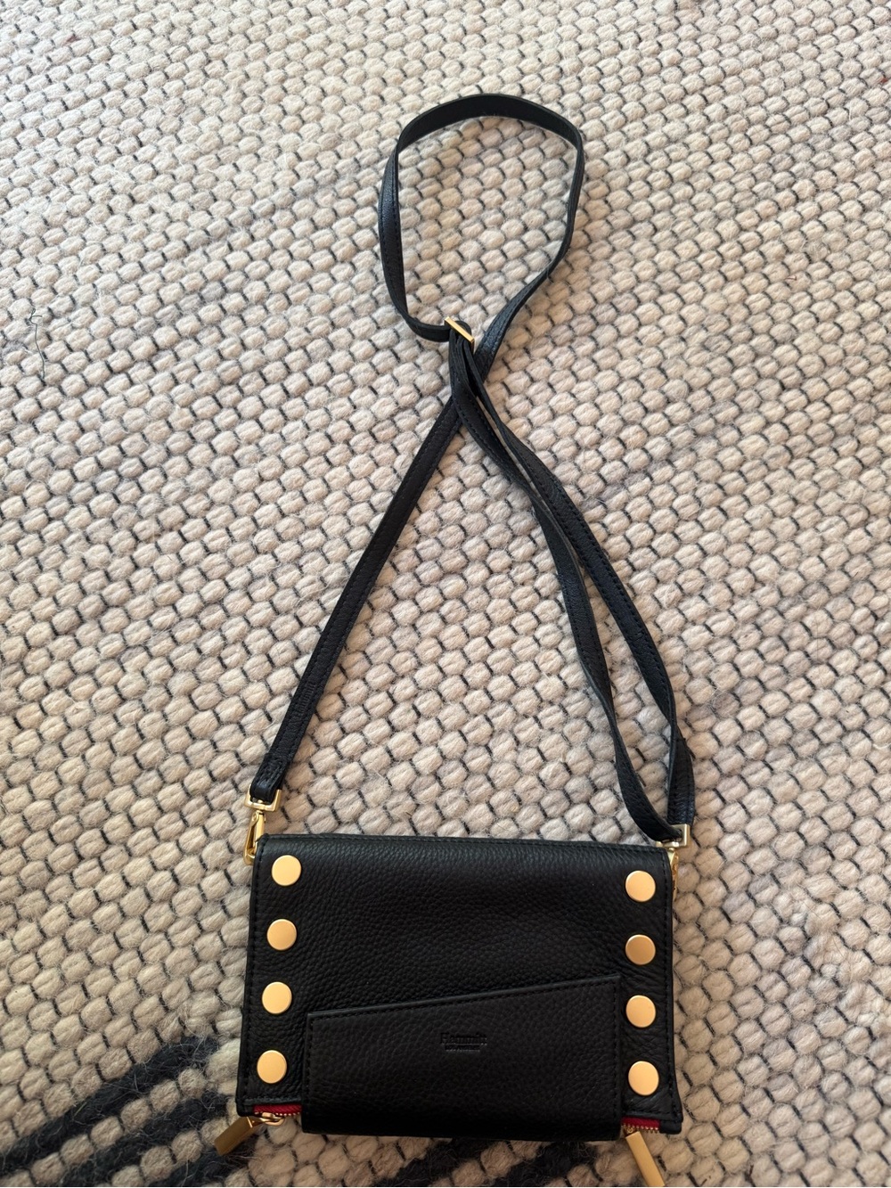 Hammitt Levy Black Wallet Clutch Crossbody Shoulder Handbag Leather GM 3 In 1